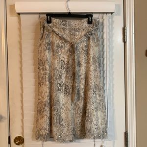 Chicos Snakeprint Skirt Size 2P